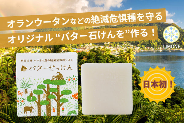 クラウドファンディング「日本初！オランウータンなどの絶滅危惧種を守るバター石けんを作る」プロジェクト、ついに本日より開始！