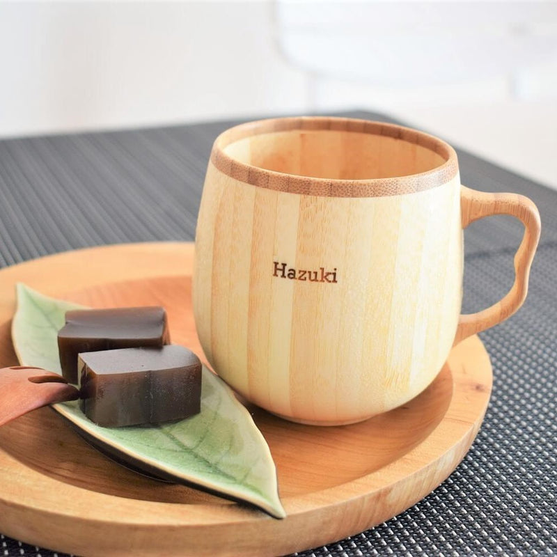 【名入れ】竹からできたカフェオレマグ ＜ 単品 ホワイト ＞｜Ethical Giving