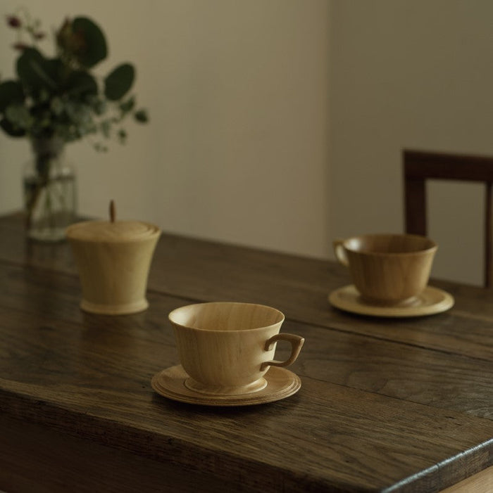 箱入り)【名入れ】竹からできたティーカップペア/ 2~3週間後にお届け